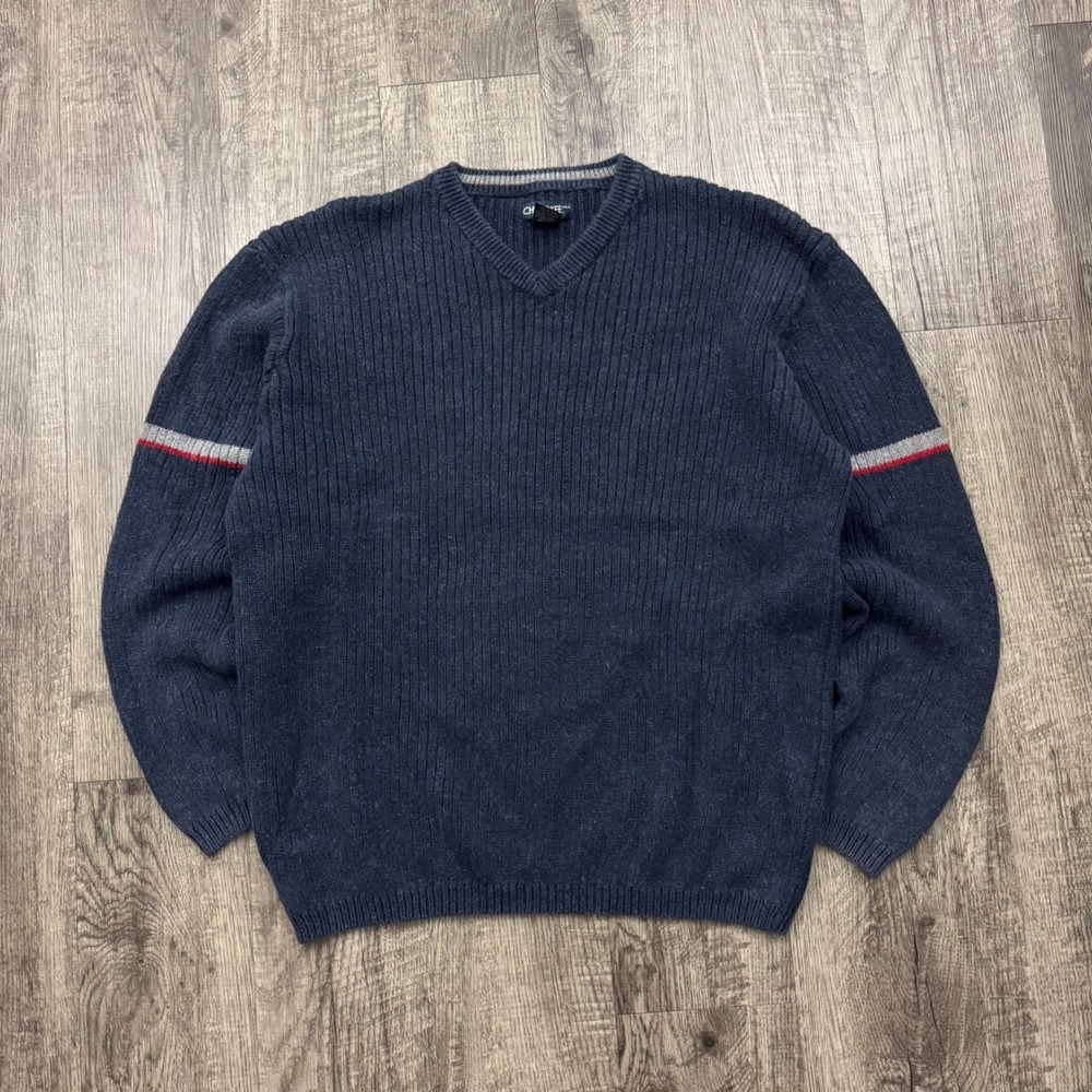 Vintage Cherokee Striped Sleeve Ribbed Grandpa Sweater Sz XL